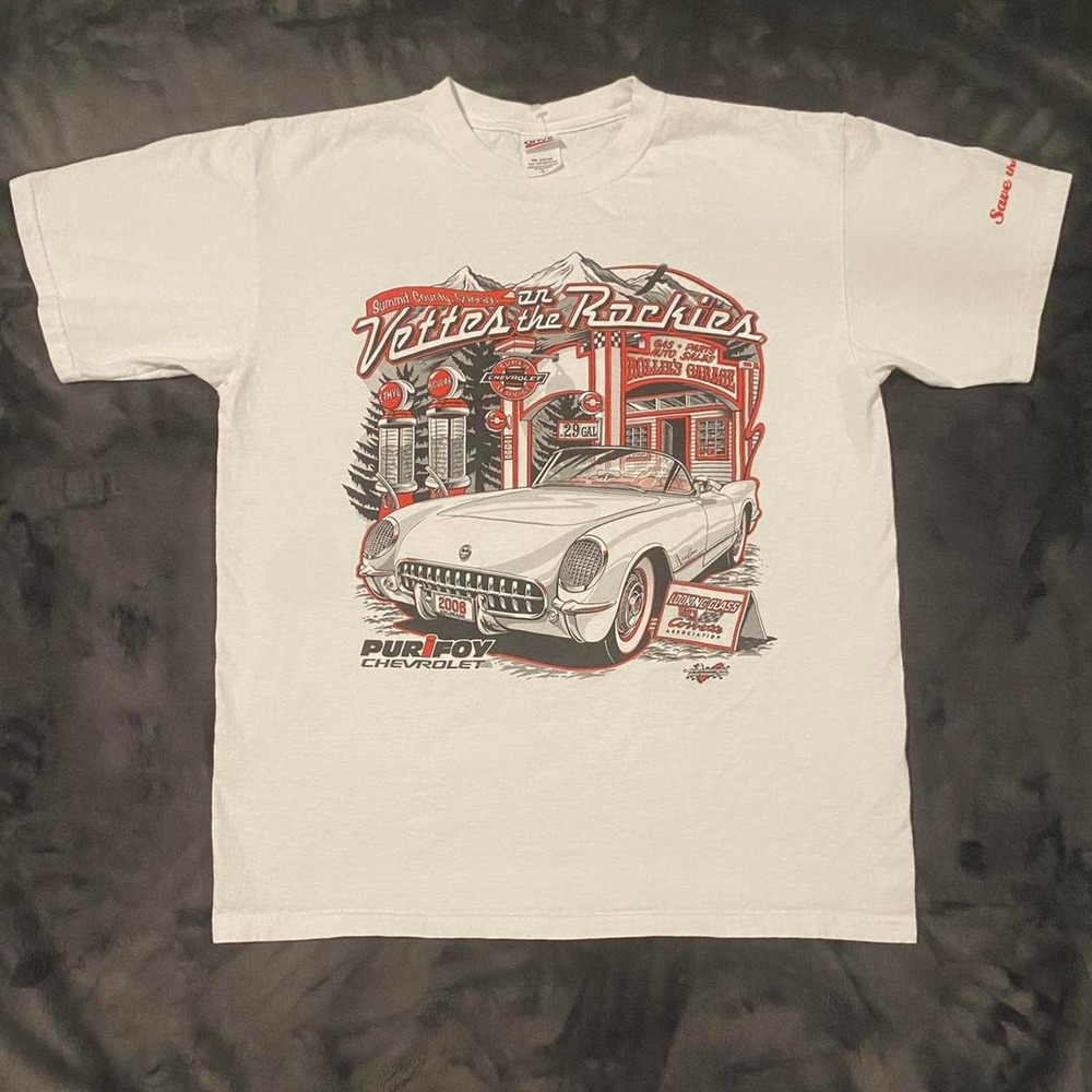Y2K 2006 Vettes On The Rockies Corvette Tee Shirt